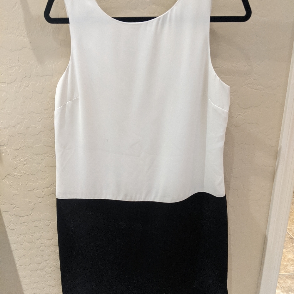 Black and white mini dress